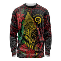 Vanuatu Meri Krismas Long Sleeve Shirt Conch Shell Tribal Art LT7 Unisex Art - Polynesian Pride