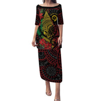 Vanuatu Meri Krismas Puletasi Conch Shell Tribal Art LT7 Long Dress Art - Polynesian Pride