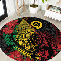 Vanuatu Meri Krismas Round Carpet Conch Shell Tribal Art LT7 Art - Polynesian Pride