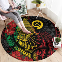 Vanuatu Meri Krismas Round Carpet Conch Shell Tribal Art LT7 - Polynesian Pride