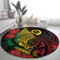 Vanuatu Meri Krismas Round Carpet Conch Shell Tribal Art LT7 - Polynesian Pride