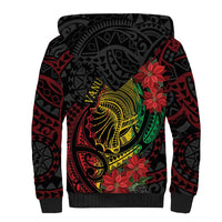 Vanuatu Meri Krismas Sherpa Hoodie Conch Shell Tribal Art LT7 - Polynesian Pride