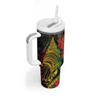Vanuatu Meri Krismas Tumbler With Handle Conch Shell Tribal Art LT7 - Polynesian Pride