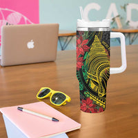 Vanuatu Meri Krismas Tumbler With Handle Conch Shell Tribal Art LT7 - Polynesian Pride