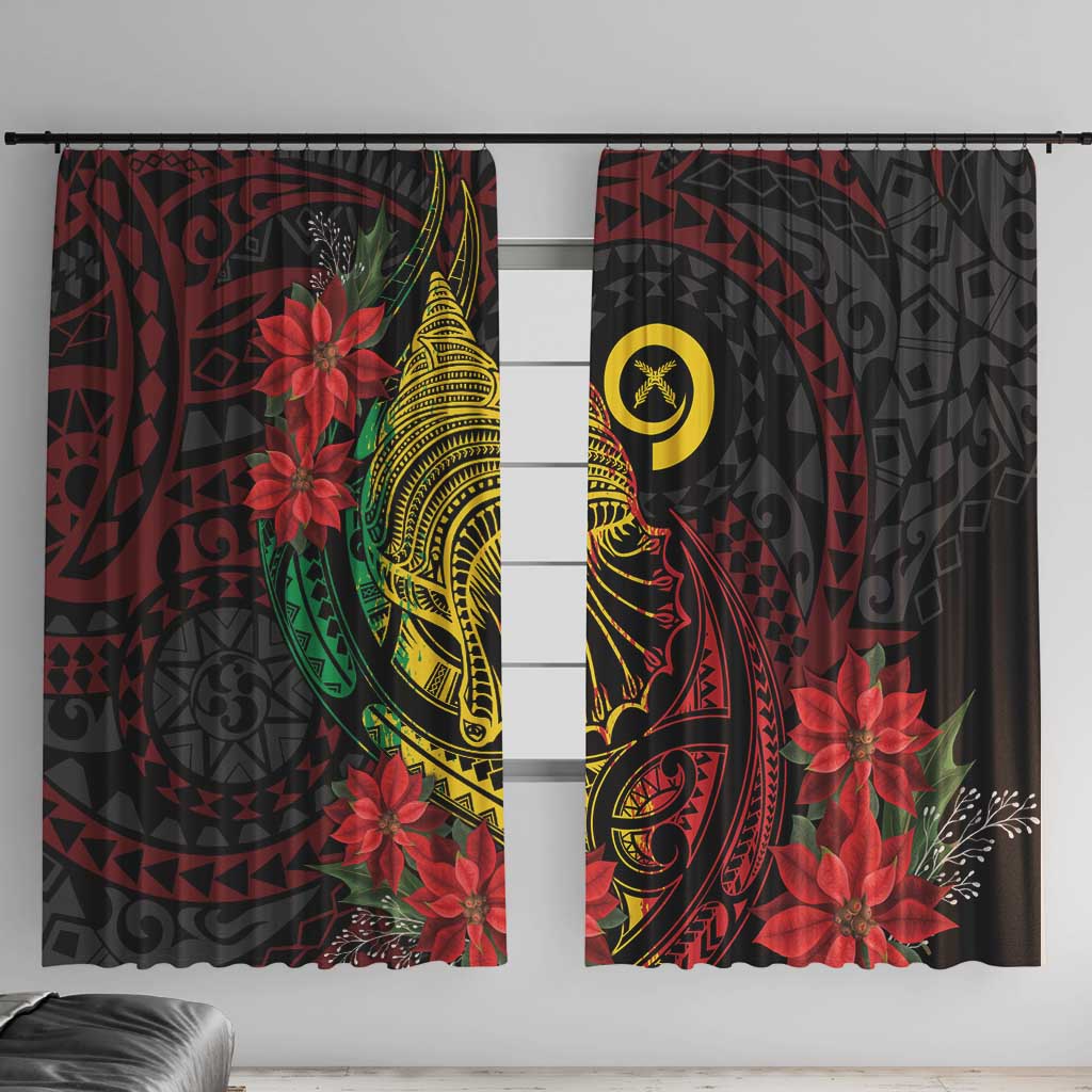 Vanuatu Meri Krismas Window Curtain Conch Shell Tribal Art LT7 With Hooks Art - Polynesian Pride