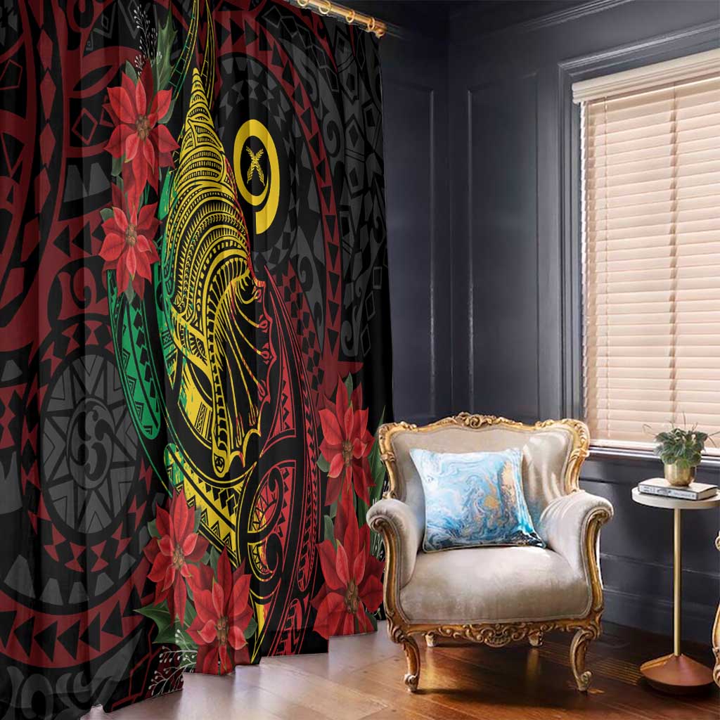 Vanuatu Meri Krismas Window Curtain Conch Shell Tribal Art LT7 - Polynesian Pride