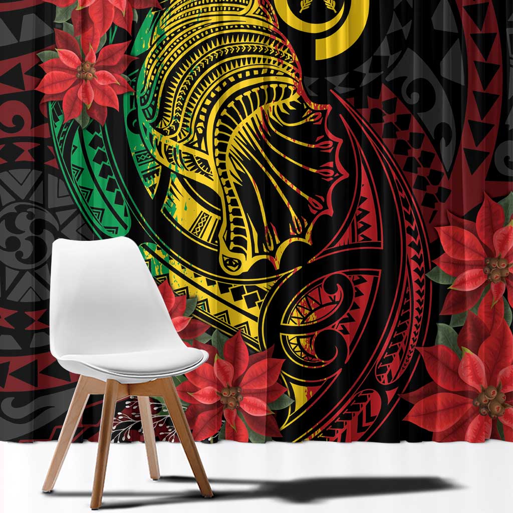 Vanuatu Meri Krismas Window Curtain Conch Shell Tribal Art LT7 - Polynesian Pride