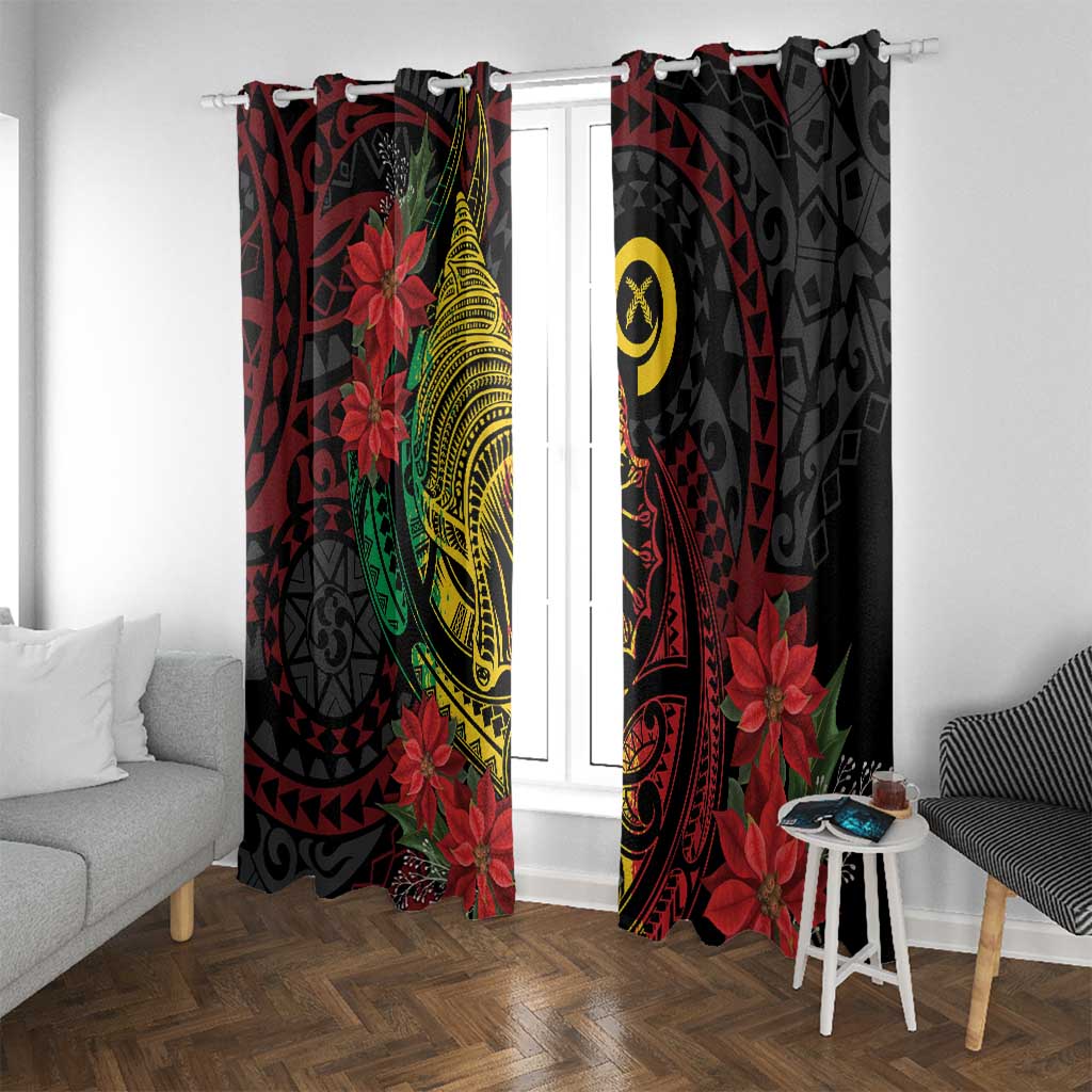 Vanuatu Meri Krismas Window Curtain Conch Shell Tribal Art LT7 With Grommets Art - Polynesian Pride