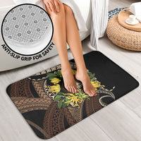 Samoa Moso'oi Flowers Tatau Bathroom Set Festive Tapa Brown LT7 - Polynesian Pride