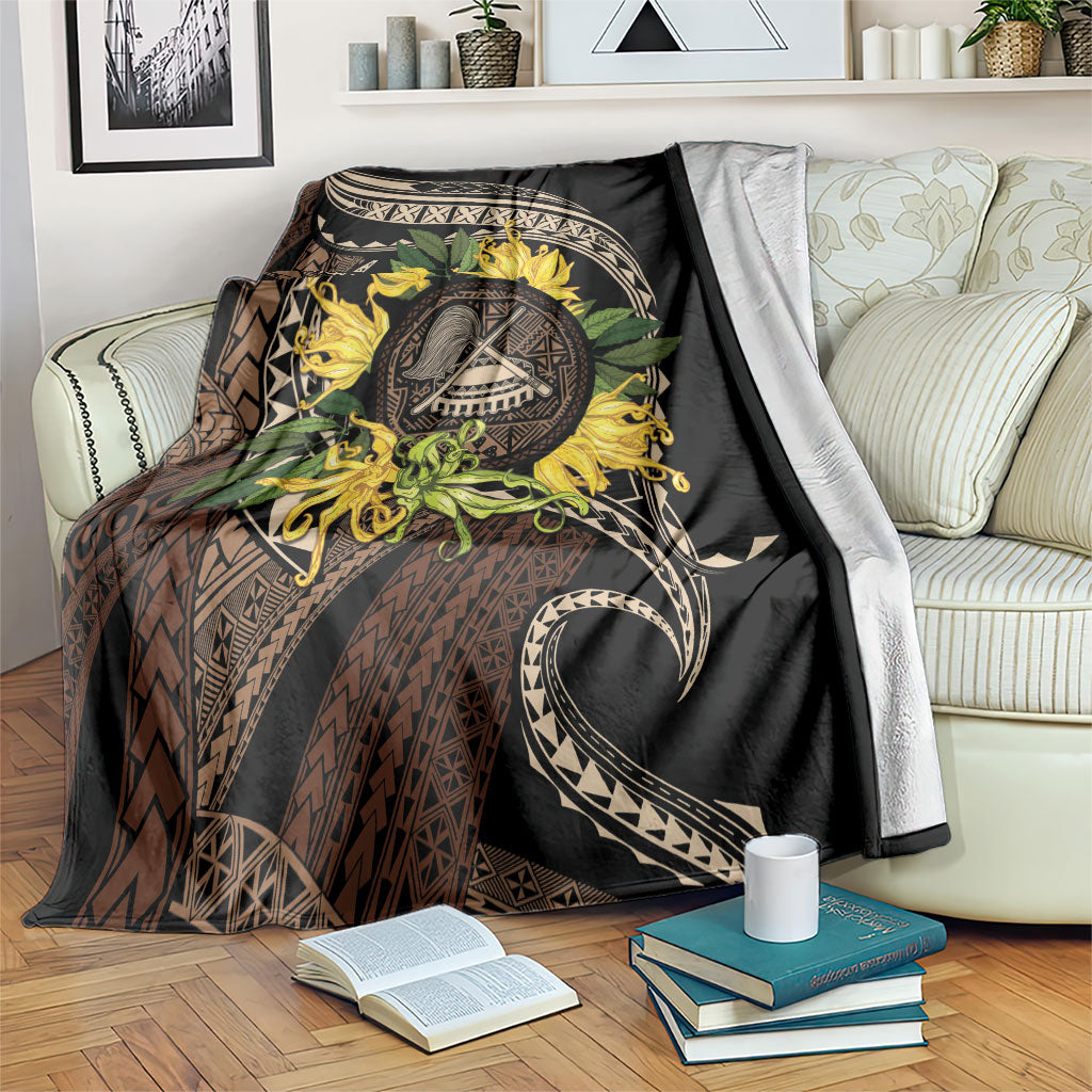 Samoa Moso'oi Flowers Tatau Blanket Festive Tapa Brown LT7 Brown - Polynesian Pride