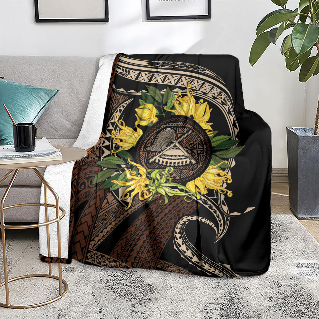 Samoa Moso'oi Flowers Tatau Blanket Festive Tapa Brown LT7 - Polynesian Pride
