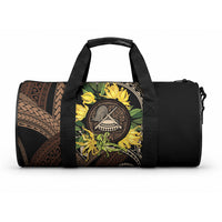 Samoa Moso'oi Flowers Tatau Duffle Bag Festive Tapa Brown LT7 One size Brown - Polynesian Pride