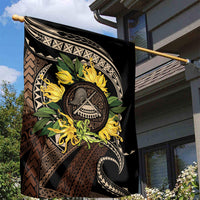 Samoa Moso'oi Flowers Tatau Garden Flag Festive Tapa Brown LT7 - Polynesian Pride