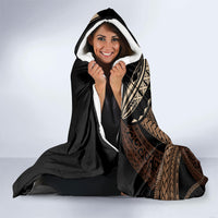 Samoa Moso'oi Flowers Tatau Hooded Blanket Festive Tapa Brown LT7 - Polynesian Pride