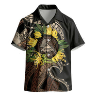 Samoa Moso'oi Flowers Tatau Kid Hawaiian Shirt Festive Tapa Brown LT7 - Polynesian Pride