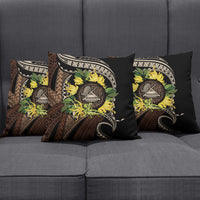 Samoa Moso'oi Flowers Tatau Pillow Cover Festive Tapa Brown LT7 - Polynesian Pride