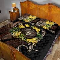 Samoa Moso'oi Flowers Tatau Quilt Bed Set Festive Tapa Brown LT7 - Polynesian Pride