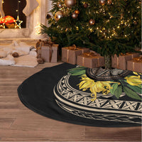 Samoa Moso'oi Flowers Tatau Tree Skirt Festive Tapa Brown LT7 - Polynesian Pride