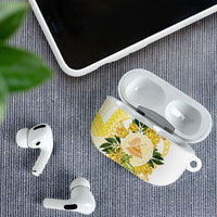 Samoa Moso'oi Flowers Tatau AirPods Case Festive Golden White LT7 - Polynesian Pride