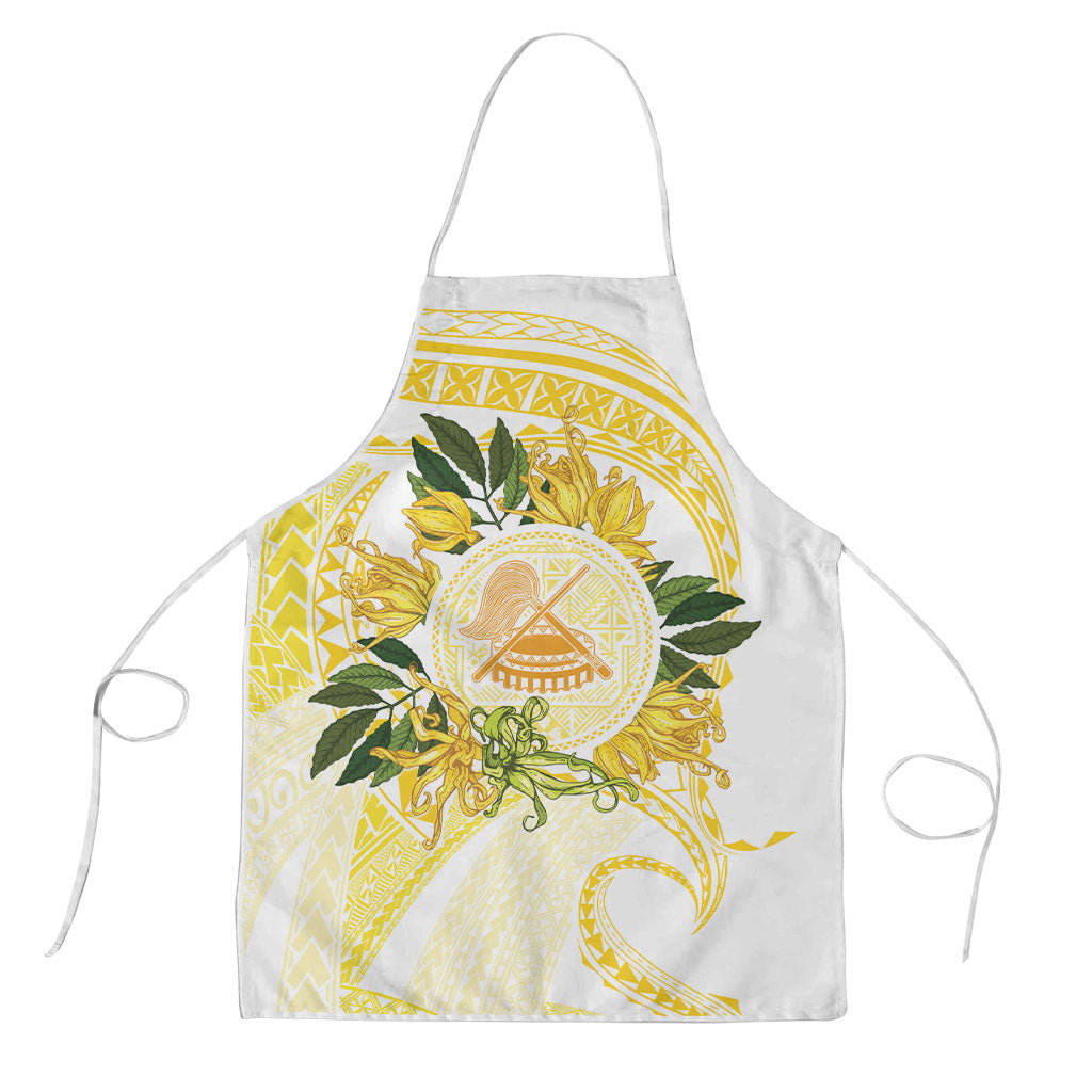 Samoa Moso'oi Flowers Tatau Apron Festive Golden White LT7 Gold - Polynesian Pride