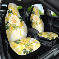 Samoa Moso'oi Flowers Tatau Car Seat Cover Festive Golden White LT7 One Size Gold - Polynesian Pride