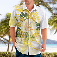 Samoa Moso'oi Flowers Tatau Hawaiian Shirt Festive Golden White LT7 - Polynesian Pride