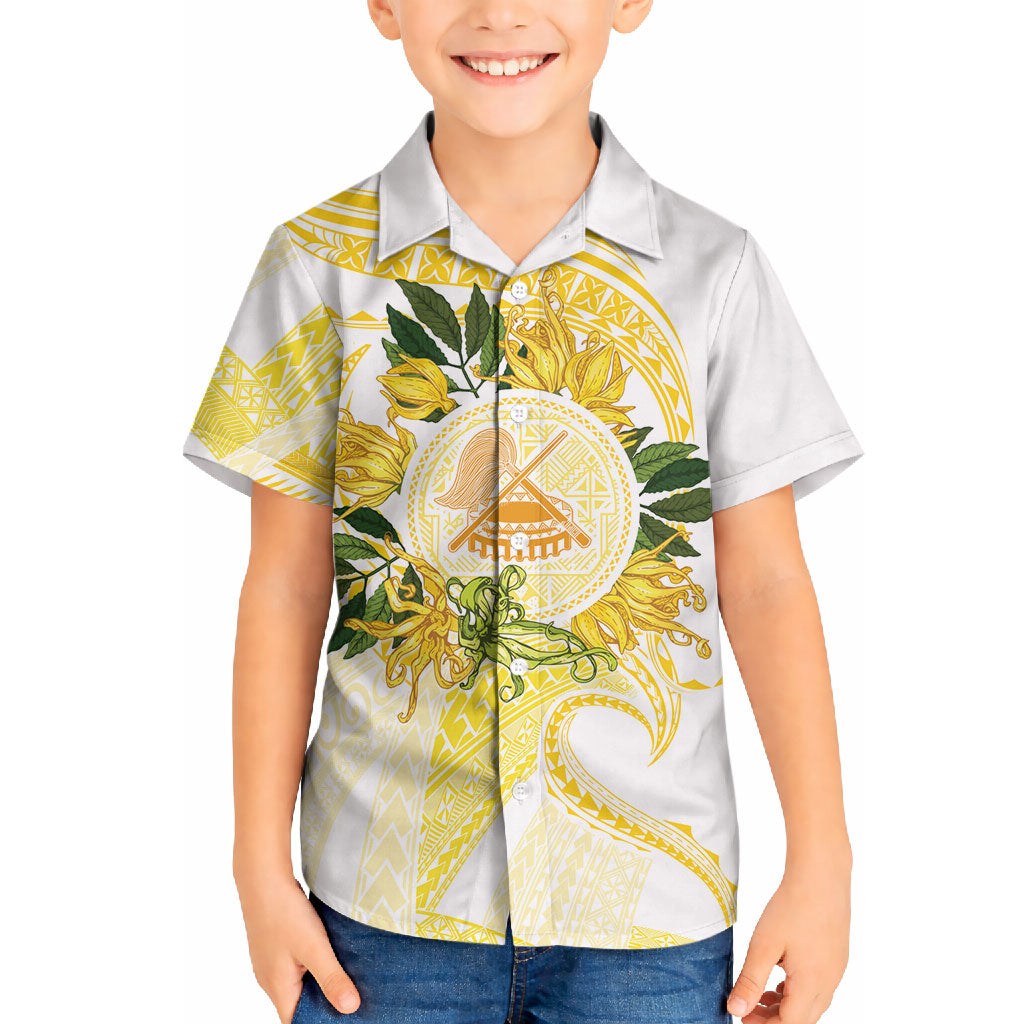 Samoa Moso'oi Flowers Tatau Hawaiian Shirt Festive Golden White LT7 - Polynesian Pride