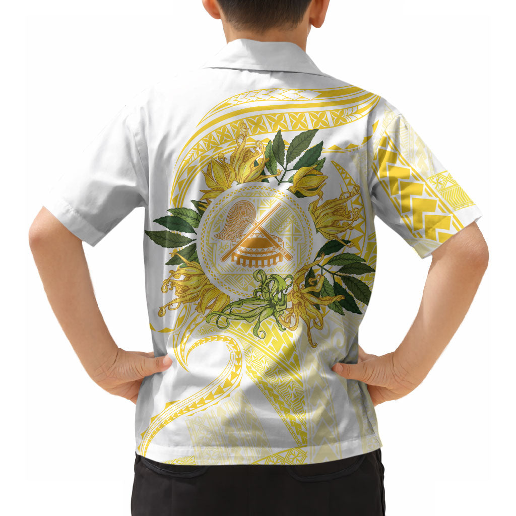 Samoa Moso'oi Flowers Tatau Hawaiian Shirt Festive Golden White LT7 - Polynesian Pride