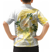 Samoa Moso'oi Flowers Tatau Hawaiian Shirt Festive Golden White LT7 - Polynesian Pride