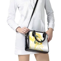 Samoa Moso'oi Flowers Tatau Shoulder Handbag Festive Golden White LT7 - Polynesian Pride