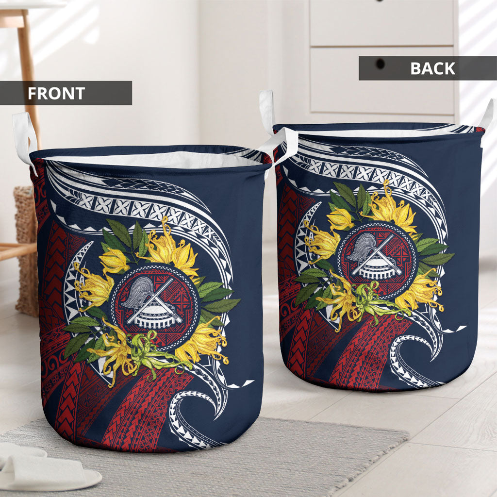 Samoa Moso'oi Flowers Tatau Laundry Basket Festive National Color LT7 - Polynesian Pride