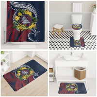 Samoa Moso'oi Flowers Tatau Bathroom Set Festive National Color LT7 - Polynesian Pride