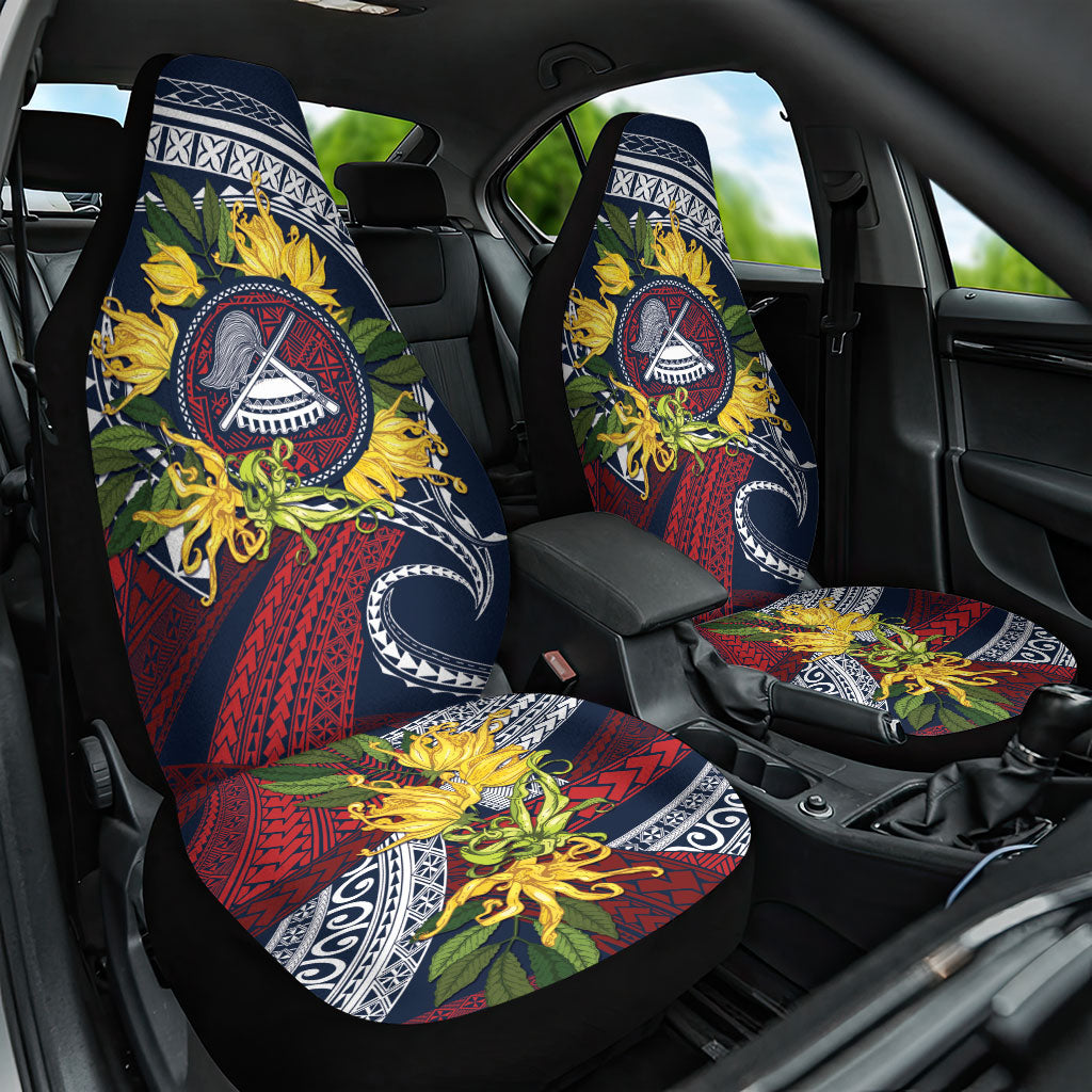 Samoa Moso'oi Flowers Tatau Car Seat Cover Festive National Color LT7 One Size Blue Red - Polynesian Pride