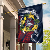 Samoa Moso'oi Flowers Tatau Garden Flag Festive National Color LT7 House Flag Blue Red - Polynesian Pride