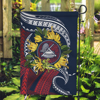 Samoa Moso'oi Flowers Tatau Garden Flag Festive National Color LT7 Garden Flag Blue Red - Polynesian Pride