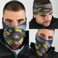 Samoa Moso'oi Flowers Tatau Neck Gaiter Festive National Color LT7 - Polynesian Pride