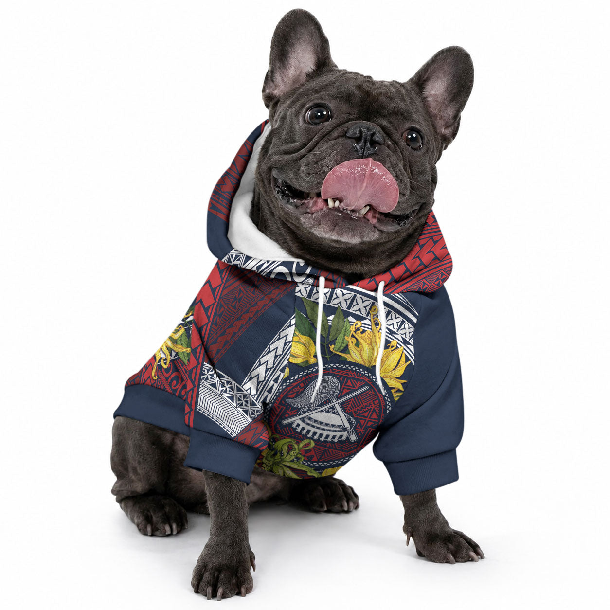Samoa Moso'oi Flowers Tatau Pet Hoodie Festive National Color LT7 - Polynesian Pride