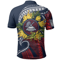 Samoa Moso'oi Flowers Tatau Polo Shirt Festive National Color LT7 - Polynesian Pride