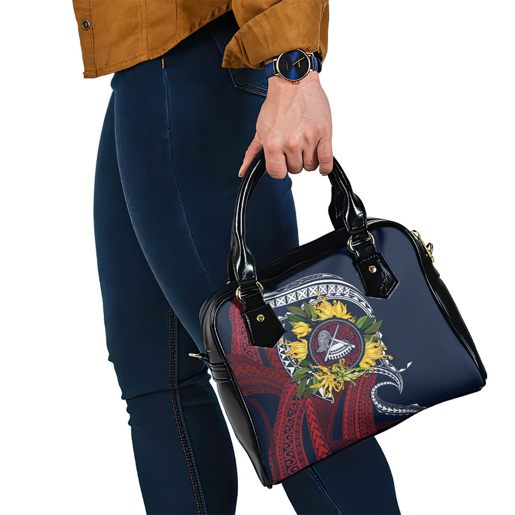 Samoa Moso'oi Flowers Tatau Shoulder Handbag Festive National Color LT7 - Polynesian Pride