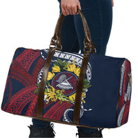 Samoa Moso'oi Flowers Tatau Travel Bag Festive National Color LT7 - Polynesian Pride