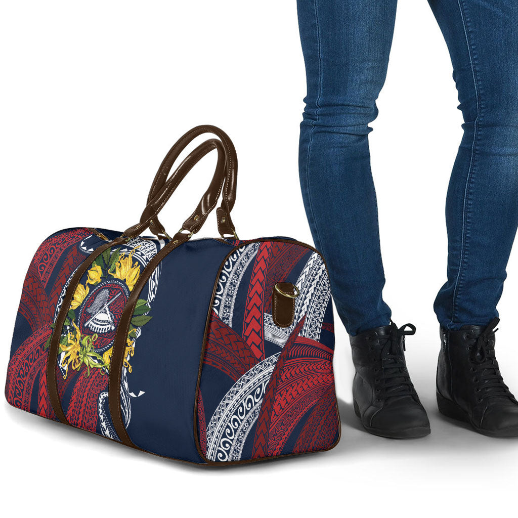 Samoa Moso'oi Flowers Tatau Travel Bag Festive National Color LT7 - Polynesian Pride