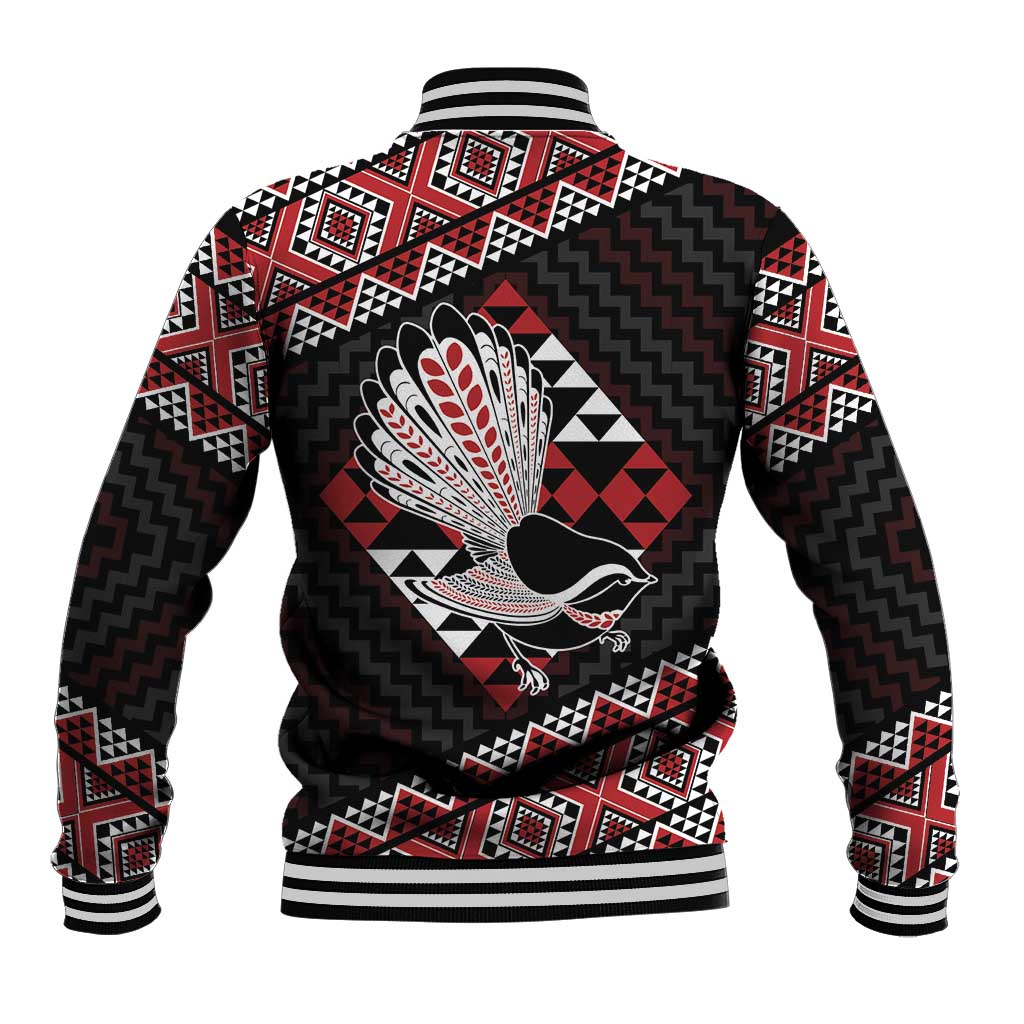 Taniko Aotearoa Baseball Jacket Poutama Mix Piwakawaka LT7 - Polynesian Pride