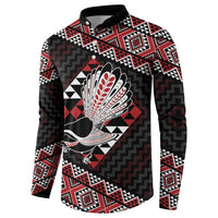 Taniko Aotearoa Button Sweatshirt Poutama Mix Piwakawaka LT7 - Polynesian Pride