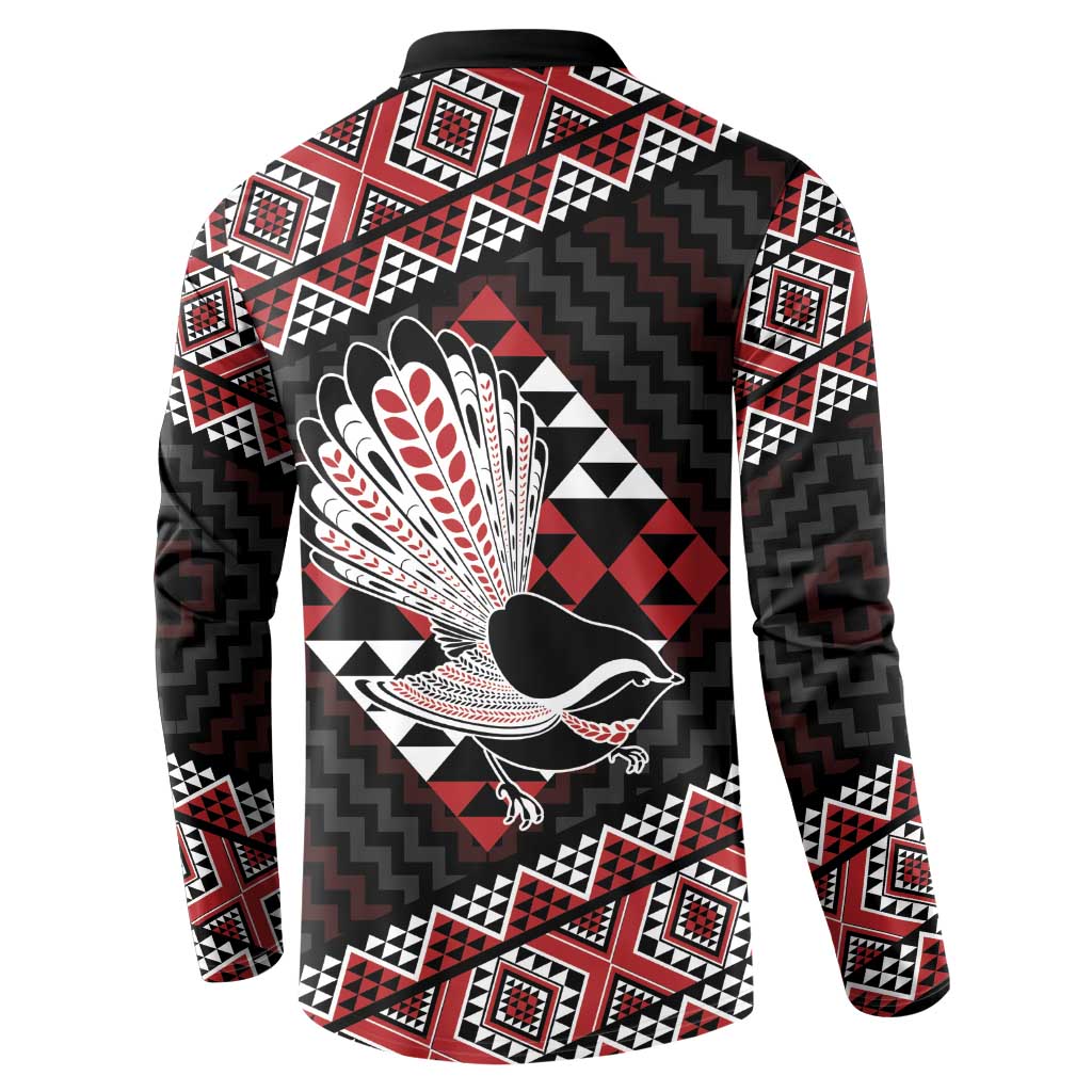 Taniko Aotearoa Button Sweatshirt Poutama Mix Piwakawaka LT7 - Polynesian Pride
