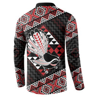 Taniko Aotearoa Button Sweatshirt Poutama Mix Piwakawaka LT7 - Polynesian Pride