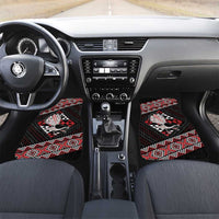 Taniko Aotearoa Car Mats Poutama Mix Piwakawaka LT7 Set 2pcs - Front Red - Polynesian Pride