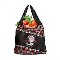 Taniko Aotearoa Grocery Bag Poutama Mix Piwakawaka LT7 1-pack One Size Red - Polynesian Pride