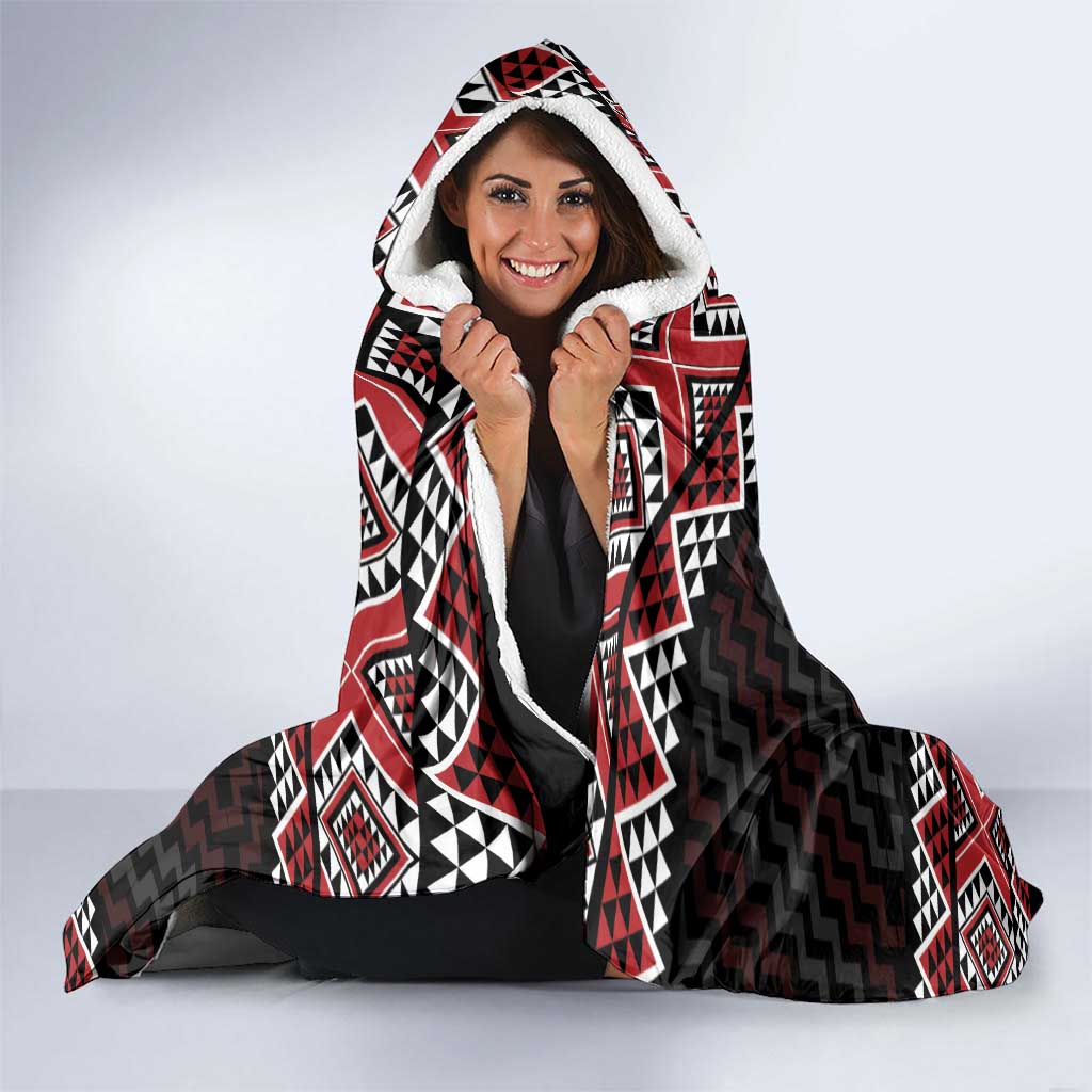 Taniko Aotearoa Hooded Blanket Poutama Mix Piwakawaka LT7 - Polynesian Pride
