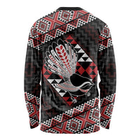 Taniko Aotearoa Long Sleeve Shirt Poutama Mix Piwakawaka LT7 - Polynesian Pride