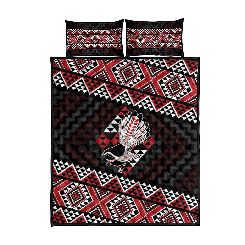 Taniko Aotearoa Quilt Bed Set Poutama Mix Piwakawaka LT7 - Polynesian Pride